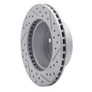 R1 90-99 Jeep Grand Cherokee Front Left Drilled & Slotted Geo-Carbon Rotor