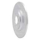 R1 14-23 Jeep Cherokee Rear Right Drilled & Slotted Silver Brake Rotor