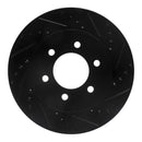 R1 04-08 Ford F-150 4WD Front Right Drilled & Slotted Black Brake Rotor