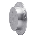 R1 15-21 Subaru WRX Rear Left Drilled & Slotted Silver Brake Rotor