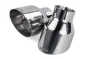 APR Single-Walled 4in Slash-Cut Tips - Polished Silver - Set of 2