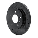 R1 04-16 Buick Allure Rear Right Drilled & Slotted Black Brake Rotor