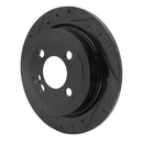 R1 02-15 Mini Cooper (Excl Clubman) Rear Left Drilled & Slotted Black Brake Rotor