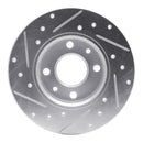 R1 12-19 Fiat 500 Front & Rear Drilled & Slotted Silver Brake Rotor Set