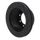 R1 05-12 Ford F-250 4WD (Super Duty) Rear Left Drilled & Slotted Black Brake Rotor