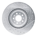 R1 15-22 Ram Promaster City Front Left Drilled & Slotted Silver Brake Rotor