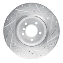 R1 07-15 BMW 335XI Front Left Drilled & Slotted Silver Brake Rotor