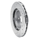 R1 87-92 Geo Prizm Front Right Drilled & Slotted Silver Brake Rotor