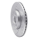R1 05-25 Audi A3 Front Drilled & Slotted Silver Brake Rotor Set