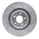 R1 09-17 Buick Regal Front Drilled & Slotted Silver Brake Rotor Set