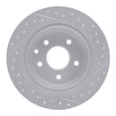 R1 02-25 Nissan Juke Rear Left Drilled & Slotted Geo-Carbon Rotor