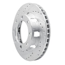 R1 75-93 Dodge W300 Front Left Drilled & Slotted Silver Brake Rotor