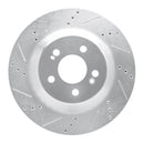 R1 15-21 Mercedes-Benz S400 Rear Drilled & Slotted Silver Brake Rotor Set