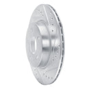 R1 19-24 Infiniti QX50 Rear Right Drilled & Slotted Silver Brake Rotor