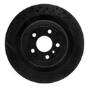 R1 12-19 Mercedes-Benz GLE63 AMG S Rear Drilled & Slotted Black Brake Rotor