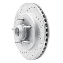 R1 97-00 Ford Expedition Front Left Drilled & Slotted Silver Brake Rotor