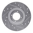 R1 75-80 Triumph TR7 Front Left Drilled & Slotted Silver Brake Rotor