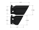MBRP 2008+ Ford F250/350/450 6.4 L 4 inlet 5 Tip Cover Set - 6.75in and 9.75in Length - Black