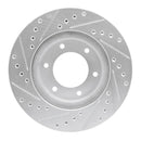 R1 93-98 Toyota T100 Front Right Drilled & Slotted Silver Brake Rotor