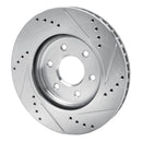R1 05-24 Nissan Frontier Front & Rear Drilled & Slotted Silver Brake Rotor Set
