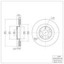 DFC 07-15 Ford Edge Front GeoSPEC Coated Rotor