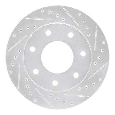 R1 97-04 Ford F-150 4WD Front Right Drilled & Slotted Silver Brake Rotor
