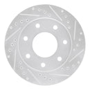 R1 97-04 Ford F-150 4WD Front Right Drilled & Slotted Silver Brake Rotor