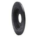 R1 88-94 Buick Regal Rear Left Drilled & Slotted Black Brake Rotor