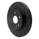 R1 16-25 Cadillac CT5 Front & Rear Drilled & Slotted Black Brake Rotor Set
