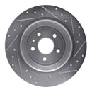 R1 13-20 Ford Escape Rear Drilled & Slotted Silver Brake Rotor Set