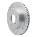 R1 91-96 Dodge Dakota Front Drilled & Slotted Silver Brake Rotor Set