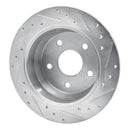R1 99-04 Jeep Grand Cherokee Rear Drilled & Slotted Silver Brake Rotor Set