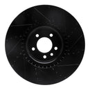 R1 2010-2017 Land Rover Range Rover Front Left Drilled & Slotted Black Brake Rotor