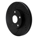 R1 92-06 Lexus ES300 Front Left Drilled & Slotted Black Brake Rotor