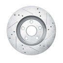 R1 10-15 Lexus CT200h Front & Rear Drilled & Slotted Silver Brake Rotor Set
