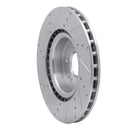 R1 10-16 Hyundai Genesis Coupe Front Right Drilled & Slotted Silver Brake Rotor