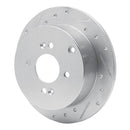 R1 06-12 Dodge Attitude (Mexico) Rear Left Drilled & Slotted Silver Brake Rotor