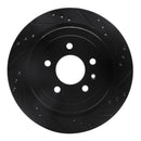 R1 13-19 Cadillac ATS Front & Rear Drilled & Slotted Black Brake Rotor Set