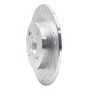 R1 87-92 Chevrolet Nova Rear Left Drilled & Slotted Silver Brake Rotor