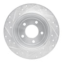 R1 05-08 Ford Escape Rear Right Drilled & Slotted Silver Brake Rotor