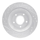 R1 88-94 Chevrolet Corvette Front Right Drilled & Slotted Silver Brake Rotor