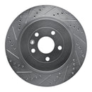 R1 13-19 Ford Taurus Front & Rear Drilled & Slotted Silver Brake Rotor Set