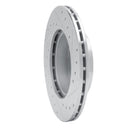 R1 88-92 Geo Prizm Front Left Drilled & Slotted Silver Brake Rotor