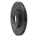 R1 84-95 Chrysler Imperial Front Left Drilled & Slotted Black Brake Rotor