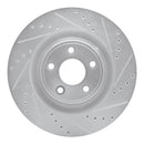 R1 14-21 Jaguar XJ Front & Rear Drilled & Slotted Silver Brake Rotor Set