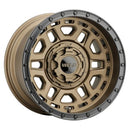 Weld Off-Road Crux 17x9in / 6x135 BP / ET -12 / 106.1mm Bore - Satin Bronze / Satin Black Wheel