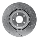 R1 10-16 Hyundai Genesis Coupe Front Drilled & Slotted Silver Brake Rotor Set