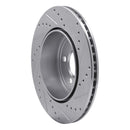 R1 05-23 Chrysler 300 Rear Drilled & Slotted Silver Brake Rotor Set
