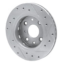 R1 94-00 Kia SPECTRA Front Left Drilled & Slotted Silver Brake Rotor