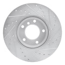 R1 96-03 BMW 528i Front & Rear Drilled & Slotted Silver Brake Rotor Set